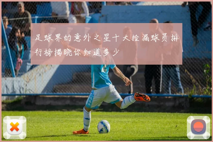 足球界的意外之星十大捡漏球员排行榜揭晓你知道多少